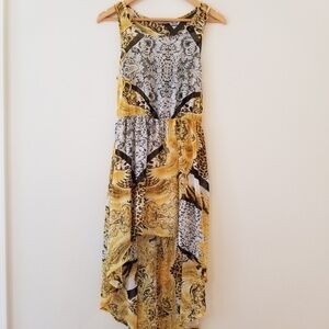 AUDREY 3+1 high/low dress fleur leopard cover-up